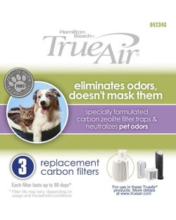 Hamilton Beach TrueAir 3-Pack Carbon Pet Filters