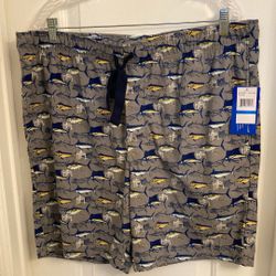 Guy Harvey Soft Lounge Shorts Size XL Fish Print