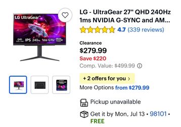 LG 27" UltraGear Gaming Monitor + Desk Mount Arm Bundle