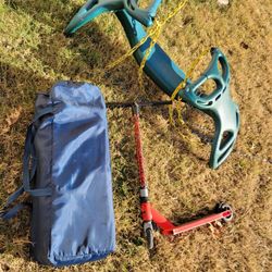 Swing Glider, Scooter. Playpen That Can Be Used For Ball Pit Balls Too