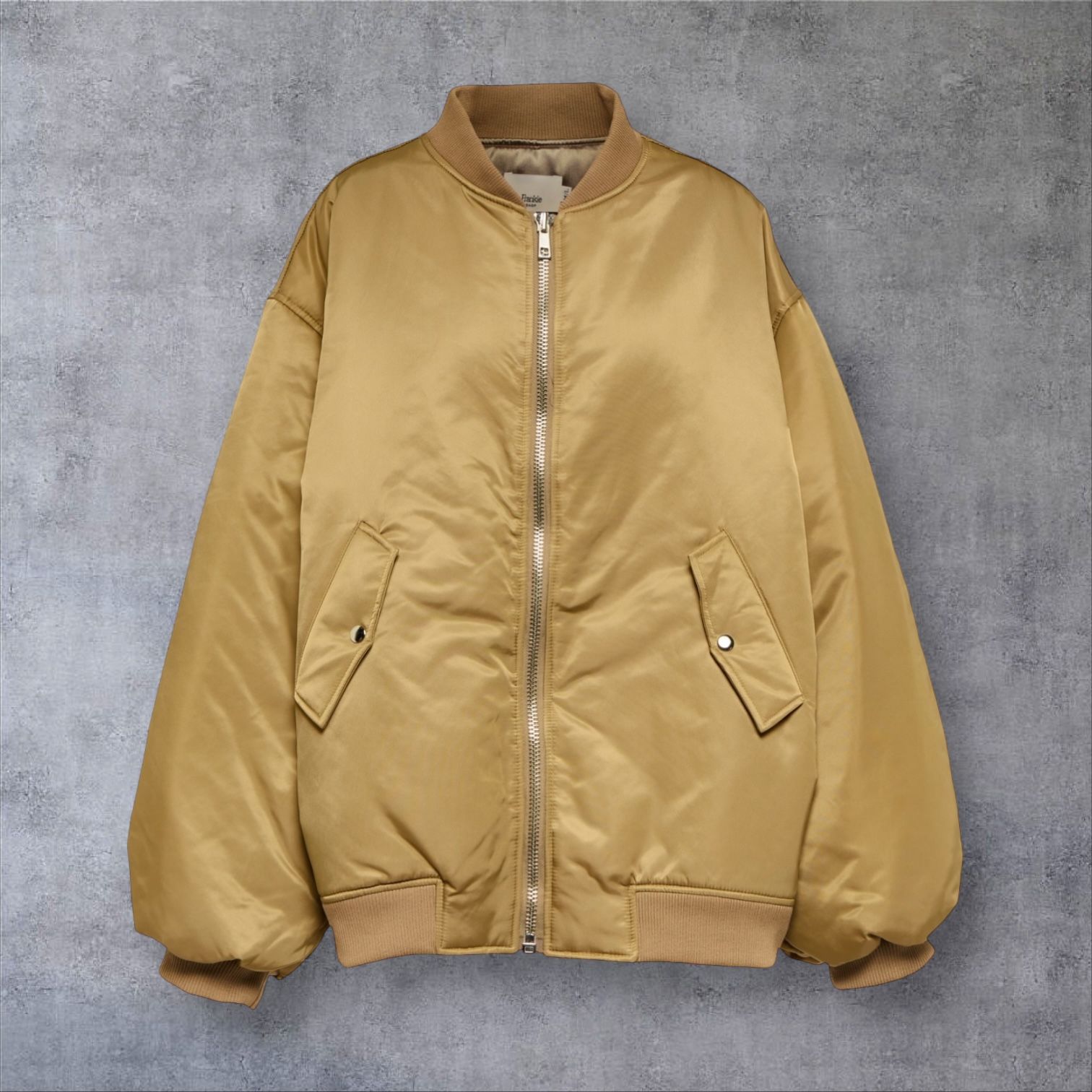 The Frankie Shop Astra Bomber Oversized Olive Jacket Women’s Sz XS/S