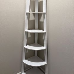 Monarch Specialties Corner Accent Etagere, 72"H, White