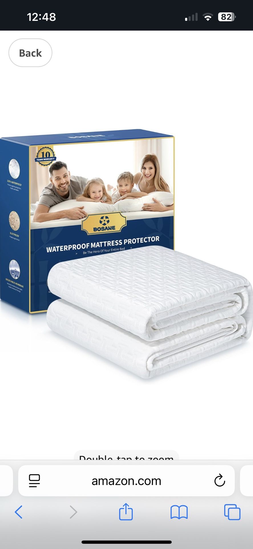 Premium 100% Waterproof King Mattress Protector Breathable Cooling 3D Air Fabric Cover Smooth Soft Hypoallergenic Noiseless Bed Cover Machine Washable