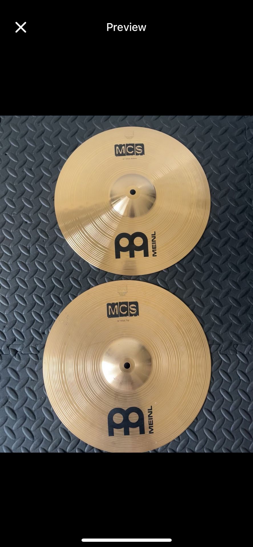Meinl MCS Hi Hat Cymbals 14”