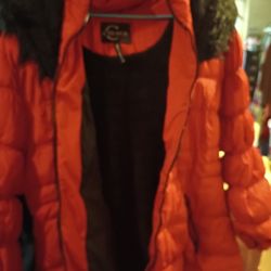 Winter Coat.   Red And Black.   $60