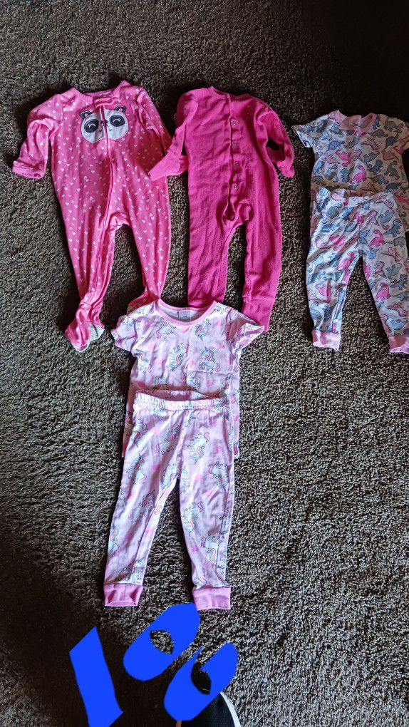 Baby Girls 18 Month Pajamas 