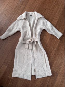 Long duster cardigan with tie waist - women’s size large