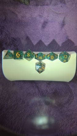 Handmade Mecha Man Dice Set