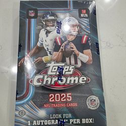 Topps chrome football hobby box 2025