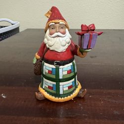 Jim Shore Heartwood Creek Mini Santa Holding Present Christmas Figurine