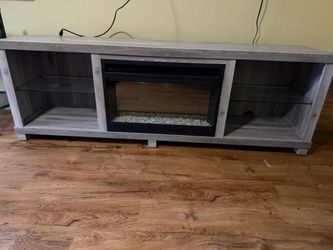 TV Stand with Electric Fireplace Insert