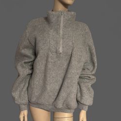 Cozy Gray Fleece Sweater