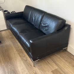 Like new Dania Office desks, Chairs, Natuzzi Leather sofa For Sale