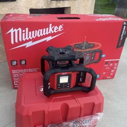 M18 4000 ft. Red Exterior Dual Slope Rotary Laser Level Kit with Receiver, Remote, Grade Rod and Tripod