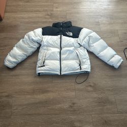 Black And White North Face Coat Size Small