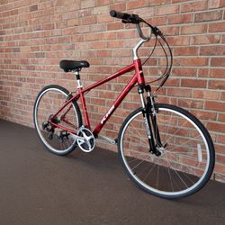 NEW 2025 LARGE 19" KHS WESTWOOD RED COMFORT HYBRID BIKE