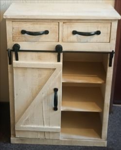 Distressed Wood Storage Cabinet