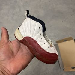 Jordan 12 Retro Infant Size 6.5 Cherry 12s Kids Shoes For Restoration
