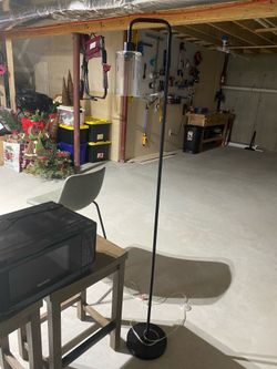 Black floor lamp