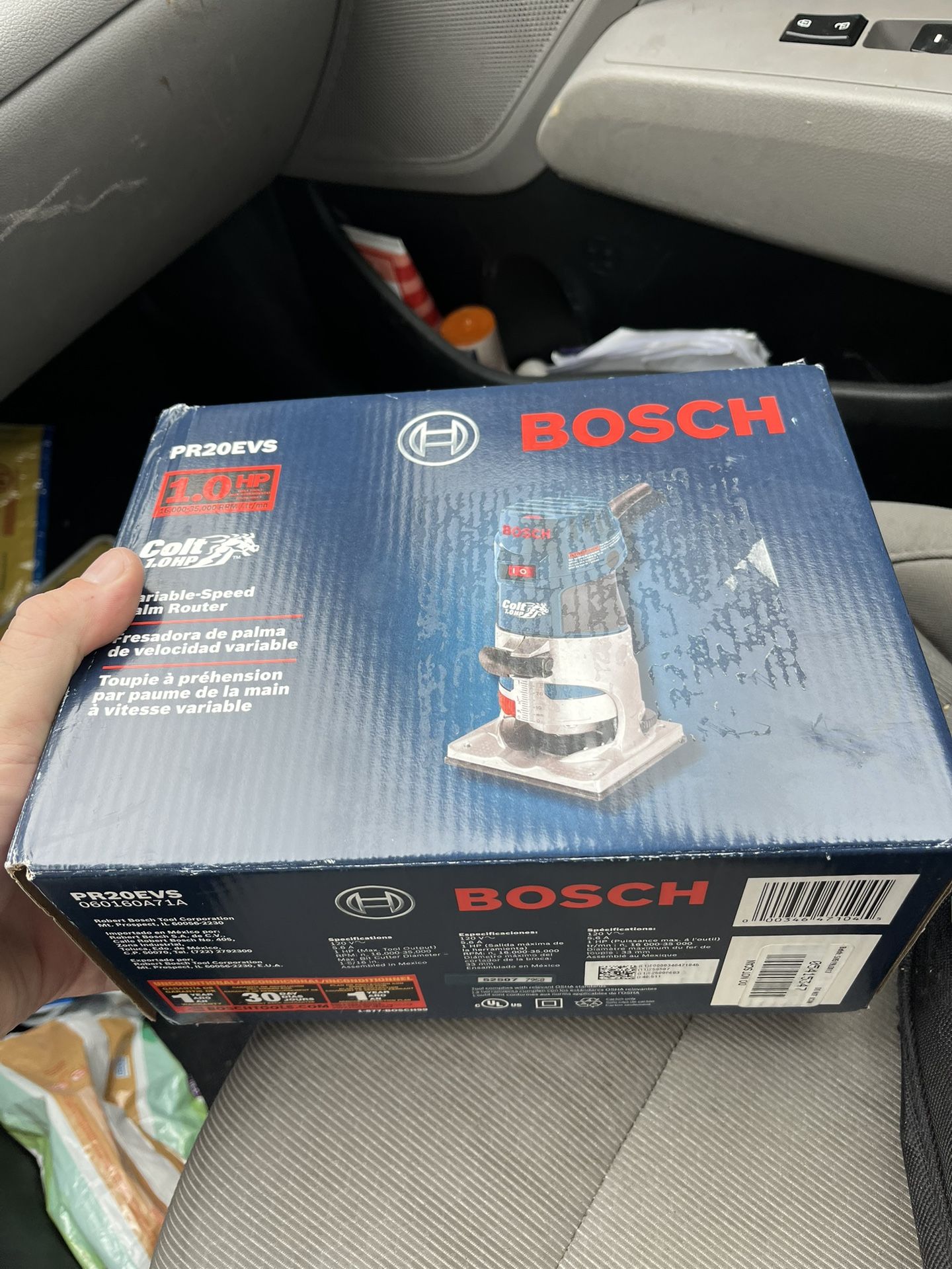 Bosch 1.0 HP Variable Speed Palm Router Brand New