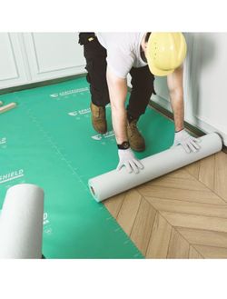 39" x 100' Heavy-Duty Temporary Floor Protection for Construction & Renovation, Green, Surface Protection Film for Hardwood Floors, Tile&Hard Paint Pr