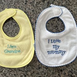 Lot Of 2 Baby Bibs 