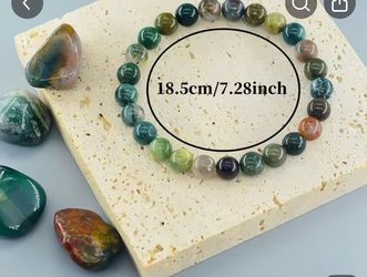 Natural Agate Stone Bead Bracelet