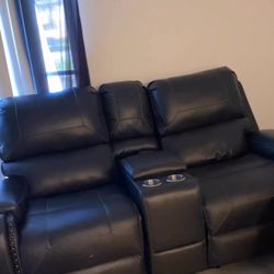 LED Recliner Couches , Charging Outlet Also inside One 