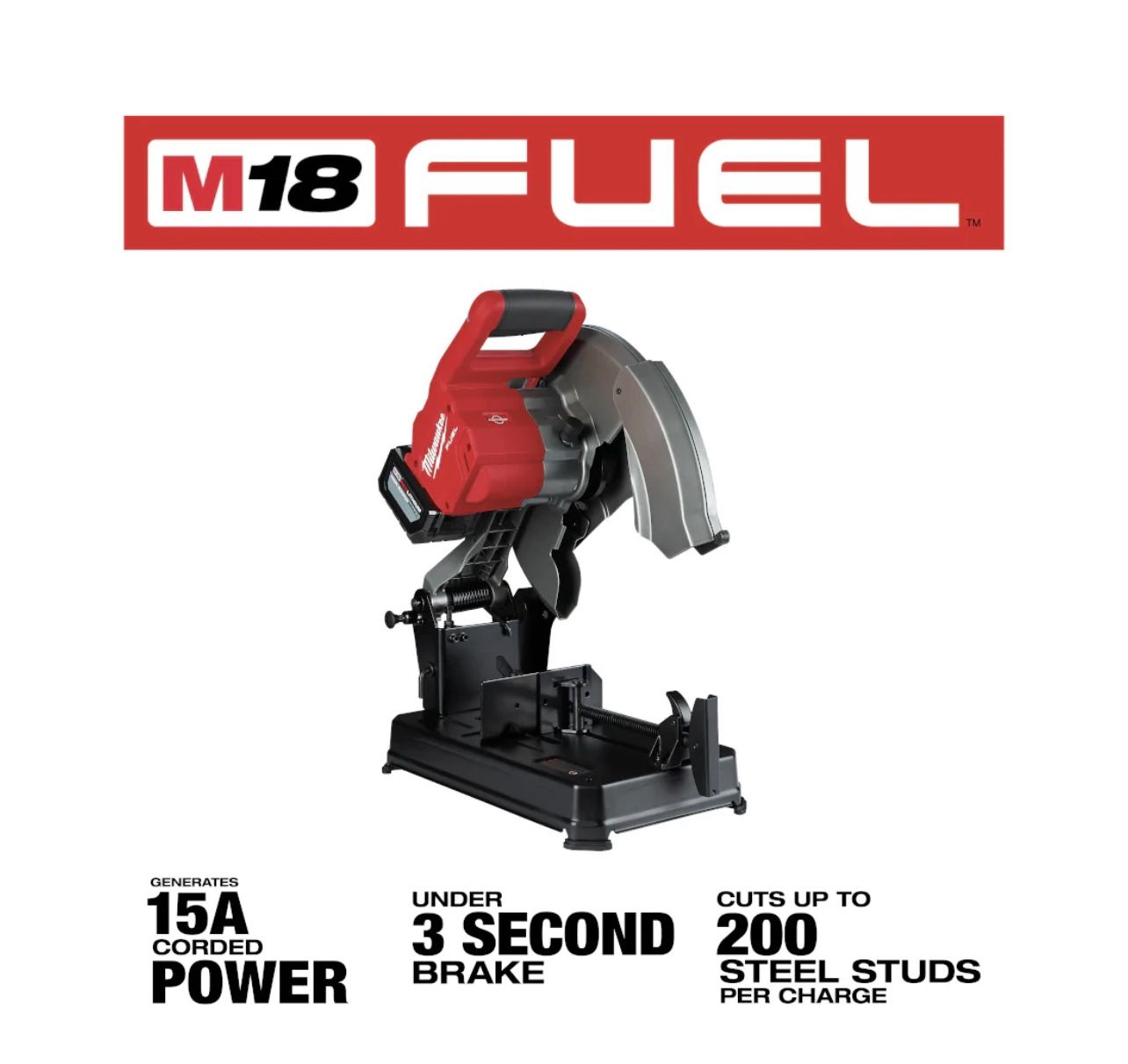 New M18 Milwaukee Fuel 14” Abrasive Saw & HO6.0HD Battery