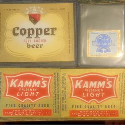 X4 Vintage Beer Labels 