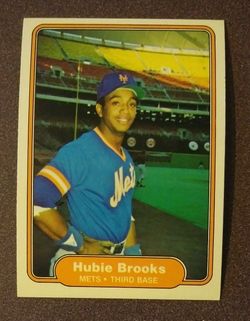 Hubie brooks 1982 Fleer baseball card New York Mets #522 vintage collectible MLB sports