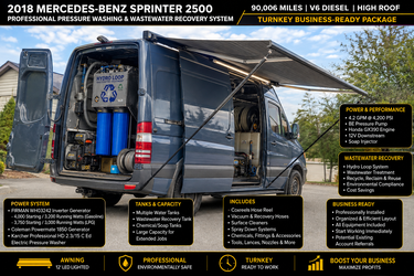 2018 Mercedes Sprinter 2500 Pressure Washing & Water Reclaim Rig