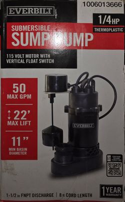 Everbilt 1/4 HP Submersible Sump Pump