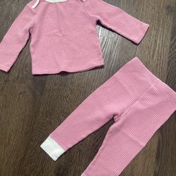 Girls Pink Pajamas Shirt And Pants Size 12 Months By Cloud Island #18