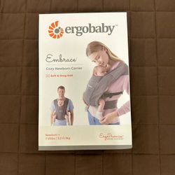 New In Box Ergo baby Embrace Baby Carrier In Charcoal