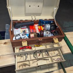 Fishing Plano Tackle Box, Reels And Lures
