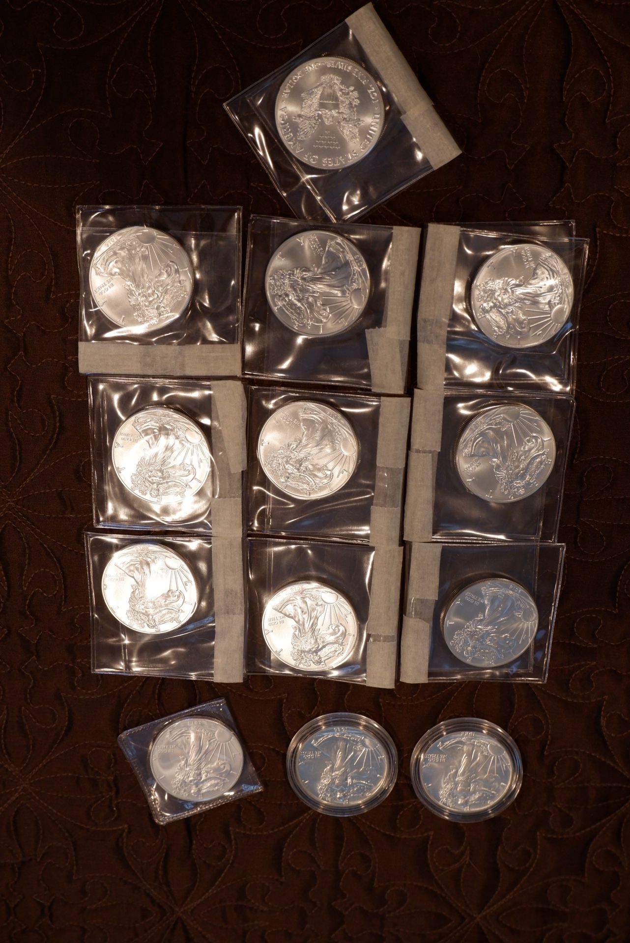 American Eagles Silver Bullion Lot - 13 Ounces