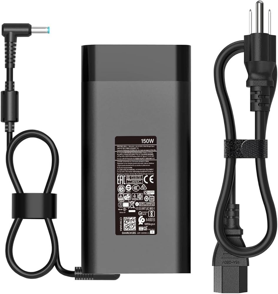 150W Laptop Charger Compatible with HP Zbook 15 16 17 15u 15v G3 G4 G5 G6 G7 G8 G9 Studio G4 G5 G7 G8 G9 Pavilion Gaming 15 TPN-CA11 TPN-DA09 AC Adapt