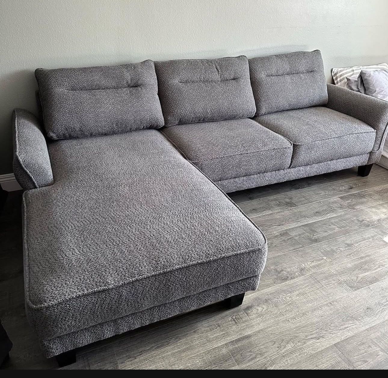 Grey Boucle Sofa Sectional