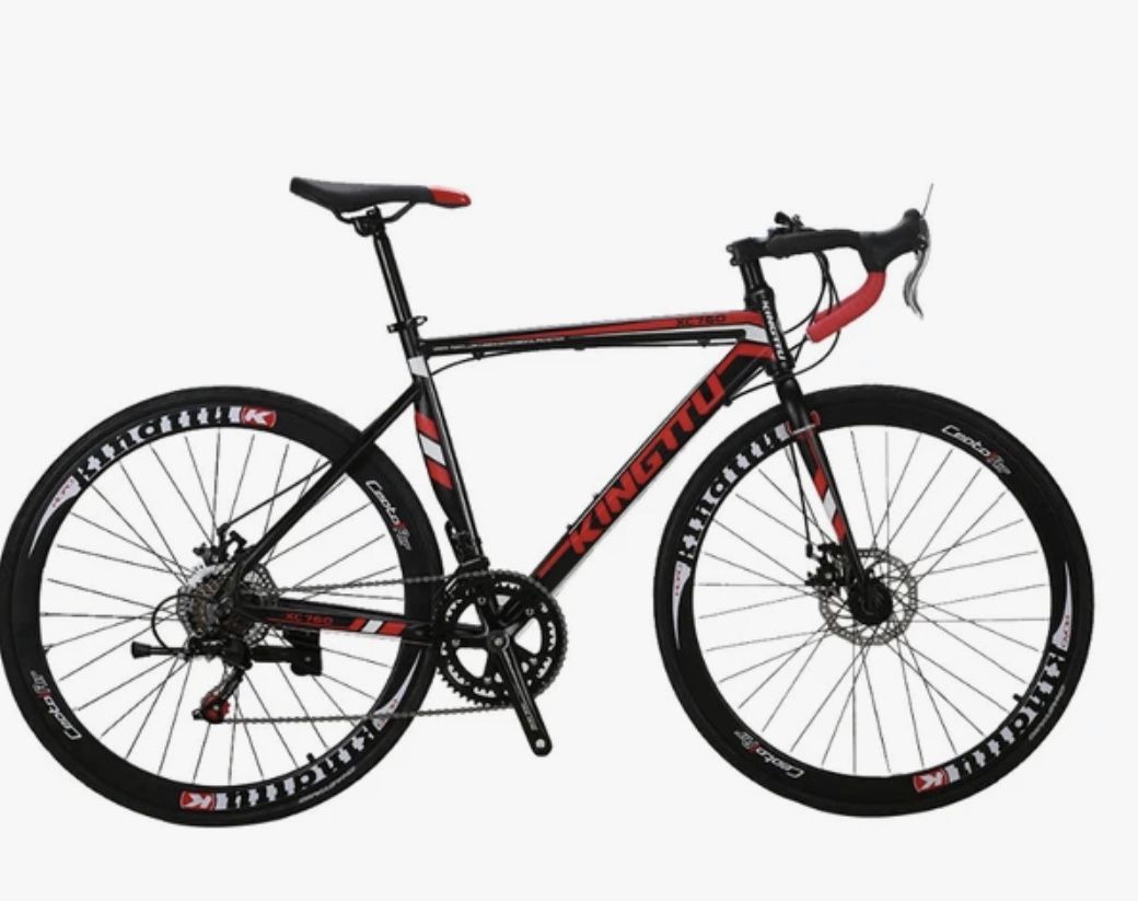 Road Bike Cyrusher XC760 Black-red 14 speed 700C*52cm Aluminum Alloy Frame Man's Road Bike Double Disc Drake Outdoor Cycling