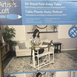 Sit-Stand Foldable Art Studio Table