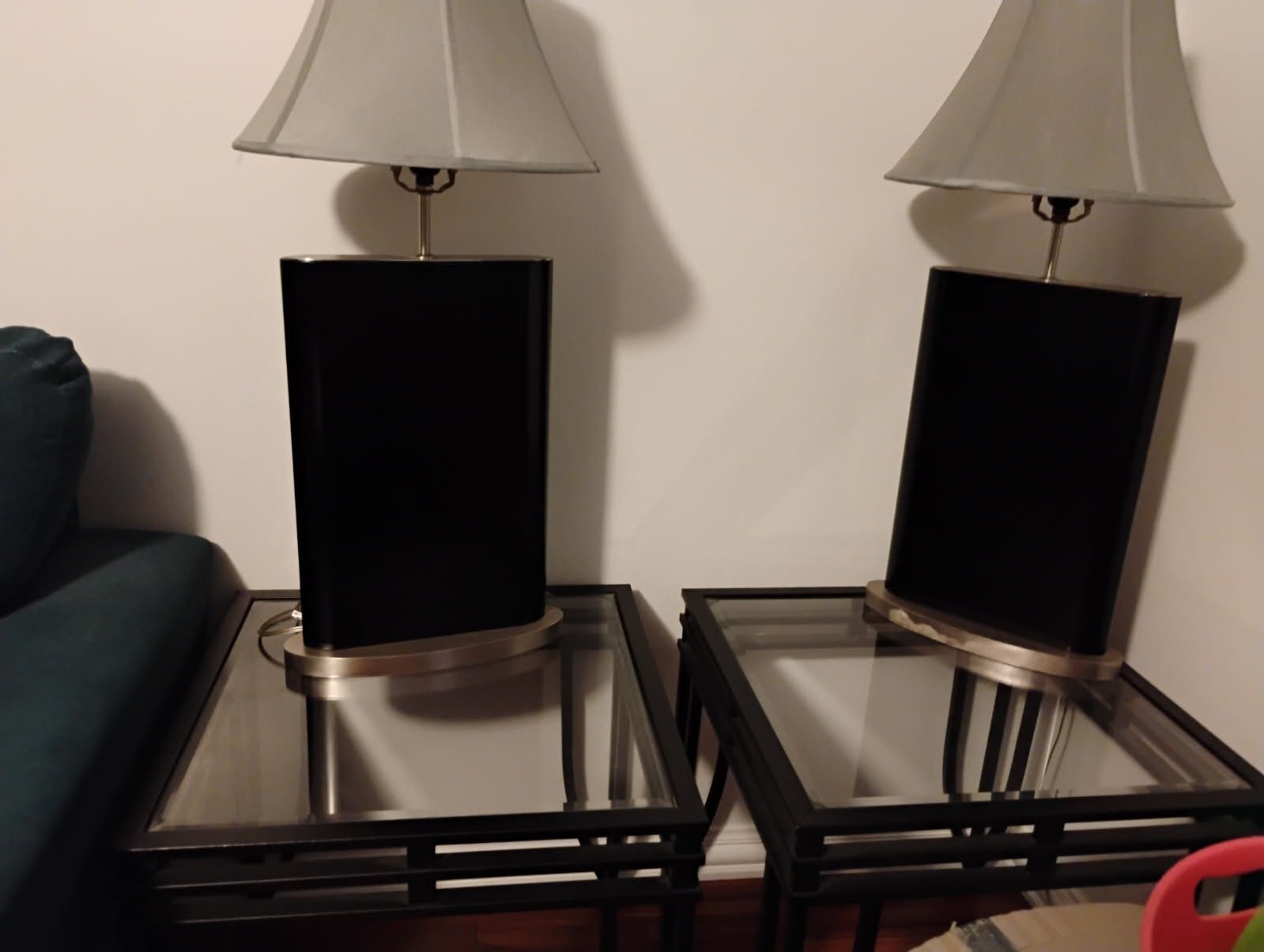 2 End Tables and 2 Lamps