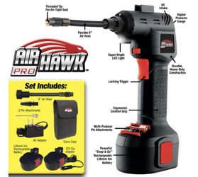 Air Hawk PRO Automatic Cordless Tire Inflator Portable Air Air Hawk PRO Automatic Cordless Tire Inflator Portable Air