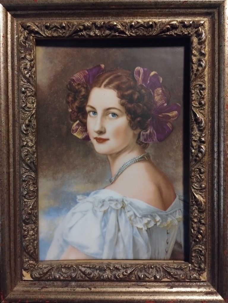 Porcelain Plaque Of Augusta Hilber