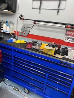 Masterforce blue tool box toolbox tool cart
