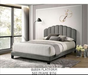 QUEEN PLATFORM BED FRAME NO MATTRESS 