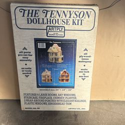 Vintage The Tennyson Wood Doll House Kit Model 99 Artply Co Inc Made IN USA new unopened