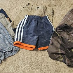 Baby Boy Shorts 6-12 Months Lot Of 7 Pairs