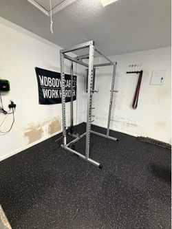 Valor Fitness 2X2 POWER RACK W/ LAT PULL STATION