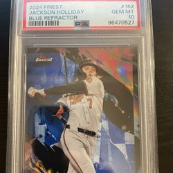 2024 Finest Jackson Holliday Psa 10 Blue Refractor
